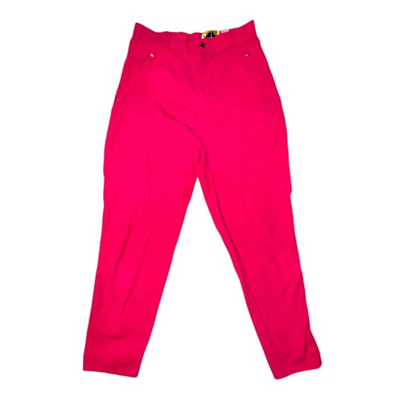 Vintage Justin Allen Pink Pants Tapered Leg High Waist Size 13/14 - Picture 1 of 7